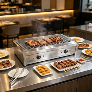 Nuevo Producto en Oferta, Parrilla Eléctrica para Barbacoa sin Humo, Material de Acero al Carbono, Diseño Portátil de Sobremesa, Temperatura Ajustable - Product Image 4