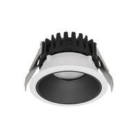 Plafonnier LED encastré à découpe profonde SMD 85 °   Plafonnier encastré en aluminium pur avec réflecteur, CCT réglable et variateur d'intensité, idéal pour les hôtels