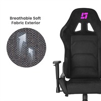 Chaise de bureau ergonomique pivotante à dossier haut GCH01-1, réglable en hauteur, pour jeux, avec éclairage RGB