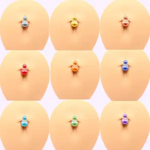 Gaby new arrive colorful magnetic belly rings navel ring belly button non piercing body jewelry