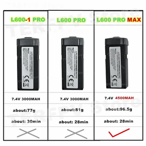 T 7.4V Drone LiPo pin <span class=keywords><strong>Lithium</strong></span> ion Pin 4500mAh phụ tùng cánh quạt phụ kiện L600 <span class=keywords><strong>Pro</strong></span> Max Pin - Product Image 3