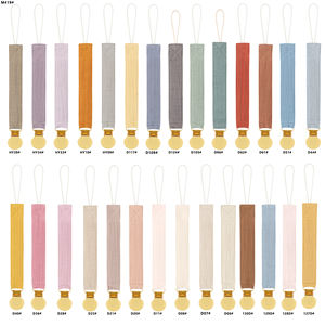 Vente en gros de pinces <span class=keywords><strong>sucette</strong></span> réutilisables personnalisées en coton pour bébé avec support pour tétine chaîne pour bébé - Product Image 3