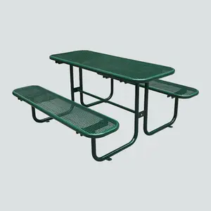 <span class=keywords><strong>Tavolo</strong></span> <span class=keywords><strong>da</strong></span> campeggio e panca <span class=keywords><strong>da</strong></span> campeggio in rete metallica rettangolare <span class=keywords><strong>verde</strong></span> a buon mercato per esterni <span class=keywords><strong>tavolo</strong></span> <span class=keywords><strong>da</strong></span> picnic in acciaio rivestito termoplastico - Product Image 1