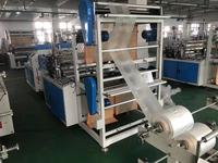 Machine de fabrication de sacs à provisions en plastique entièrement automatique à grande vitesse à quatre lignes Machine pour sacs à ordures en nylon Prix