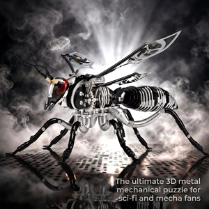 ชุดประกอบโมเดลตัวต่อโลหะ 3 มิติ รูปตัวต่อแมลงวันพิษ แบบ DIY สไตล์สตีมพังก์ ชุดประกอบผึ้งไบโอนิค งานฝีมือสแตนเลส ของตกแต่งโต๊ะทำงาน ของเล่น ของขวัญ - Product Image 5