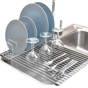 Scolapiatti Pieghevole in Silicone per Cucina, Supporto per Piatti e Ciotole, Facile da Riporre - Product Image 4