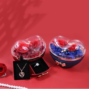 Exquisita Caja de Joyería Acrílica Estilo Flor Eterna, Caja de Joyería de Alta Calidad al por Mayor - Product Image 2