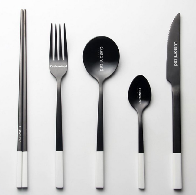 18/10 Stainless Steel Cutlery Set PVD Gold Spoon Colorful Flatware Gift Set Korean Europe Style