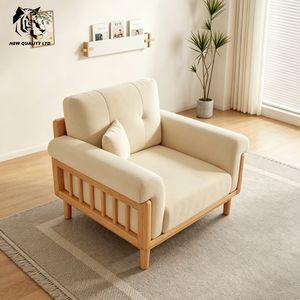 Muebles de sala de estar personalizados de estilo nórdico, sofás tapizados en madera, fabricados en fábrica, al mejor precio, personalizados, en stock, con envío directo. - Product Image 4