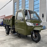 Tricycle motorisé diesel à trois roues avec siège latéral, carrosserie ouverte, 22 CV, haute capacité de charge pour le transport de marchandises