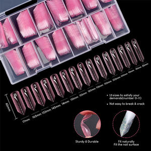 Bqan Molde Profesional de Lujo para Uñas Postizas Sistema <span class=keywords><strong>Dual</strong></span> Formas Duales Puntas de Uña Francesa Rosa <span class=keywords><strong>Moldes</strong></span> para Uñas Postizas al por Mayor - Product Image 1