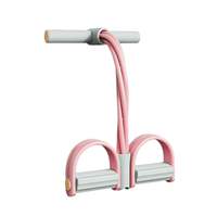 Bande de résistance pour les pieds de yoga, 4 tubes élastiques, tireur de fitness pour l'abdomen, la taille, les bras, les jambes et les exercices de yoga