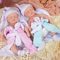 Poupées Reborn LouLou en silicone souple de 13 pouces, personnalisation du sexe et de la coiffure, jouets de poupées simulant des nourrissons prématurés