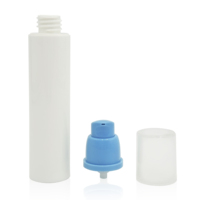 Flacon pompe sans air en plastique blanc 50 ml, flacon cosmétique pour sérum, flacon hydratant sous vide avec bouchon à vis pour lotion, emballage cosmétique