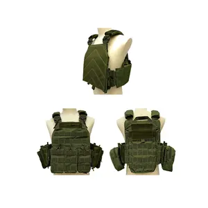 Équipement tactique personnalisé Gilet tactique MOLLE Gilets de protection tactiques de camouflage vert