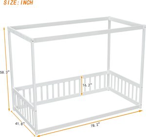 Legno in legno massello pino casa a forma di tetto struttura a baldacchino <span class=keywords><strong>letto</strong></span> <span class=keywords><strong>Montessori</strong></span> per bambini bambini <span class=keywords><strong>letto</strong></span> piccola casa <span class=keywords><strong>letto</strong></span> - Product Image 4