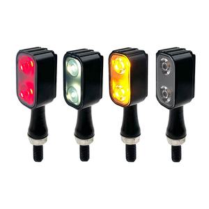 Clignotants de moto à 2 LED de 8 mm, <span class=keywords><strong>3</strong></span> <span class=keywords><strong>en</strong></span> <span class=keywords><strong>1</strong></span>, indicateurs LED, feux de freinage et d'arrêt pour <span class=keywords><strong>Harley</strong></span> Honda Kawasaki Yamaha Suzuki - Product Image 1