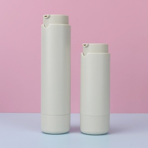 Round Vacuum Foundation Serum Grey White Airless <b>Pump</b> <b>Bottle</b> 30ml 50ml Rotating Twist Cosmetics Skincare - Product Image 6