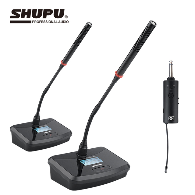 SHUPU Professional High Quality Wireless Gooseneck Dynamic Condenser Microphone for Home Cyber Karaoke Studio Conference Use
