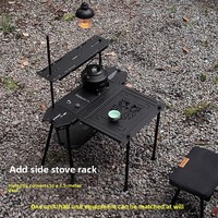 Table pliante tactique de camping en plein air, en alliage d'aluminium, mobilier d'extérieur portable, table de pique-nique et de barbecue relevable, table de plage
