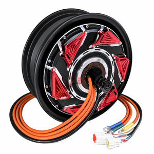 Motor QSMOTOR de 12 Pulgadas V5 5000W 45H48-96V, Motor de Freno de Disco Impermeable con Imán Permanente de CC sin Escobillas para Bicicletas Eléctricas - Product Image 1