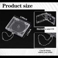 Mini porte-clés écologique et portable pour CD, étuis transparents pour DVD, support de disque compact vierge en vrac, pendentif personnalisé