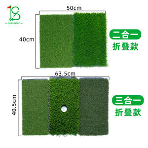 Tapete de Golf Plegable 3 en 1 Ser Golf, 63.5cm X 40.5cm, Tapete de Práctica de Golf con Orificio para Pelota - Product Image 1