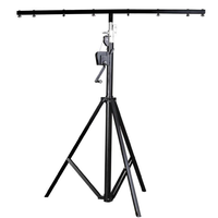 Tour de levage d'éclairage de scène portable en acier, hauteur 3 m, charge 60 kg, avec manivelle et trépied pour projecteurs PAR