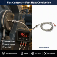Sensor de Temperatura RTD de Platino Pt100 de Extremo Plano HUADONG