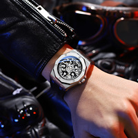 CHENXI 8868 Nouvelle montre mécanique pour homme, très vendue, étanche, bracelet en silicone, lumineuse, entièrement automatique, or rose