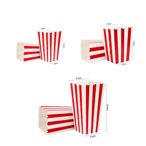 Venta al por mayor de fábrica, cajas de papel de <span class=keywords><strong>noche</strong></span> de película de grano Vertical dorado, carpeta de cubo de palomitas de maíz con parte superior abierta reutilizable, laminado mate en relieve - Product Image 2