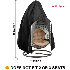<span class=keywords><strong>Housse</strong></span> anti-poussière imperméable unie avec fermeture éclair <span class=keywords><strong>pour</strong></span> chaise suspendue d'extérieur, modèle 01, <span class=keywords><strong>pour</strong></span> 210 coquilles d'œufs, transfrontalière - Product Image 3