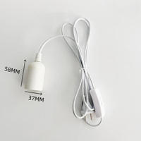 Câble d'alimentation EU 1,8 m avec interrupteur et douille E27 pour ampoules LED suspendues, luminaires et suspensions
