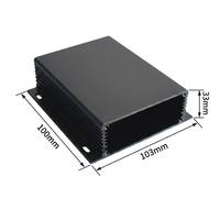 Caja de Aluminio Extruido Personalizada de 103x33x100mm, Anodizada, con Orificios de Montaje para Proyectos de PCB