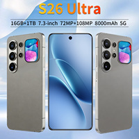 Grosir Pabrik Smartphone Baru S26 Ultra 5G 16GB+1TB Layar HD LCD 7,3 Inci 120Hz Android 16 MTK Dimensity Deca Core 8000mAh Dual SIM