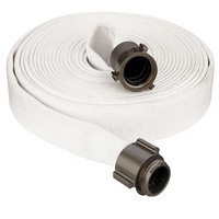 Tuyau d'incendie blanc haute pression en tissu tissé épais, enroulé en rouleau, pour la distribution d'eau en lutte contre l'incendie