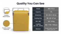 Glacière Métallique Vintage 17L OEM ODM – Vente en Gros, Portable et Isolée, Idéale pour les Voyages en Plein Air, Pique-niques et Plage