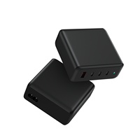Pengisi Daya Cepat Dual-Port Gallium Nitride 100W USB-C/USB-A Berkualitas Tinggi untuk Tablet, Ponsel, Laptop 220V EPR
