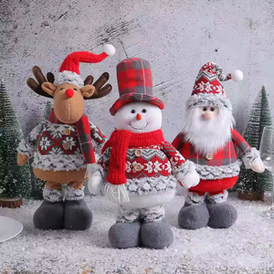 Navidad Scalable Telescopic Christmas Dolls XMAS <b>Ornament</b> Reindeer Snowman Santa Claus Standing Doll Merry Christmas Decorations - Product Image 2