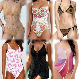 Lot mixte en gros de maillots de bain pour femmes, ensembles de bikinis assortis, vêtements d'occasion en balles - Product Image 1