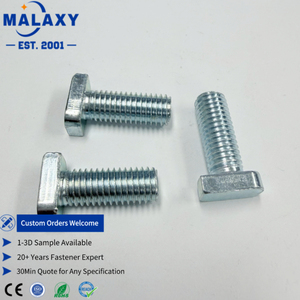 Vis à tête marteau en acier zingué Malaxy de qualité 8.8 à haute résistance pour profilés en aluminium - Product Image 2