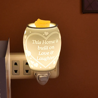 Plug in pour réchauffer la cire parfumée de bougie fond brûleur diffuseur d'encens en céramique chauffe-parfum chauffe-cire à huile parfumée plug-in
