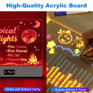 Nhà Máy Trực Tiếp Thông Minh Trang Trí Nội Thất Ánh Sáng Cảm Ứng Điều Khiển Thay Đổi Màu Sắc Thay Đổi Độ Sáng Bảng Acrylic <span class=keywords><strong>Led</strong></span> Vẽ Hội Đồng Quản Trị - Product Image 4