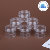 Petits pots cosmétiques en plastique transparent 30g, contenants pour soins de la peau avec couvercles transparents à vis