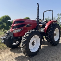 Tracteur Yanmarr d'occasion 70 CV 4x4 à moteur diesel avec chargeur frontal, transmission à engrenages, moteur efficace pour les travaux de terrain