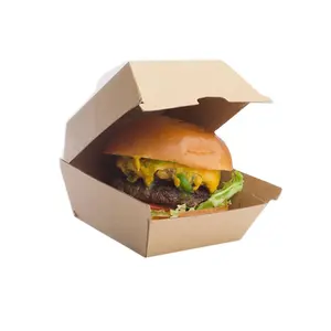 Heepack 사용자 정의 로고 인쇄 도시락 콘도그 용기 일회용 친환경 종이 식품 학년 도시락 햄버거 상자