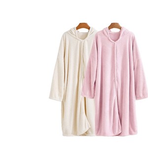 Bata de Baño de Felpa para Mujer, 580G, Cálida, con Capucha, Suave y Cómoda, Ropa de Dormir - Product Image 3