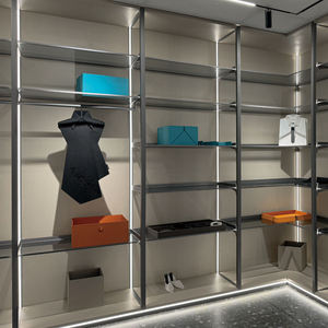 ZYTH Dressing ouvert moderne et minimaliste avec éclairage LED, armoire murale sur mesure pour salon/villa - Product Image 4