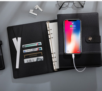 Artículo de negocios personalizado diario portátil con pantalla de lujo inteligente Powerbank carga inalámbrica portátil con cable USB