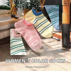 Women's Summer Spring Autumn Ankle Knitted Thin Boat <b>Socks</b> Short Non-slip Non-falling Spandex/<b>Polyester</b>/Cotton Cartoon - Product Image 2
